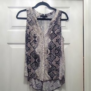 Women's M Snakeskin Sleeveless Top